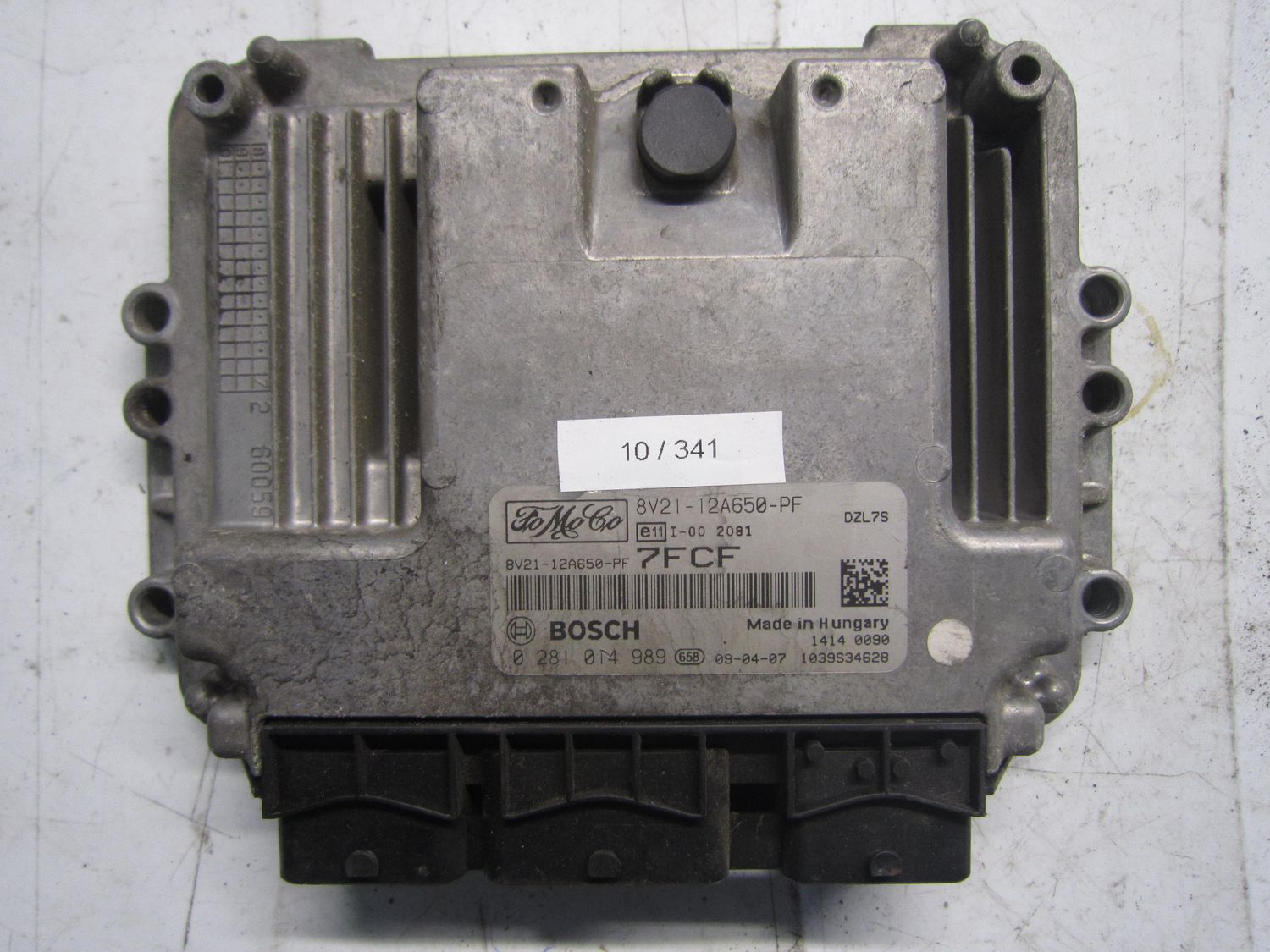 10-341 Centralina Motore Bosch 0 281 014 989 0281014989 8V21-12A650-PF 1039S34628 7FCF  FORD Diesel FIESTA