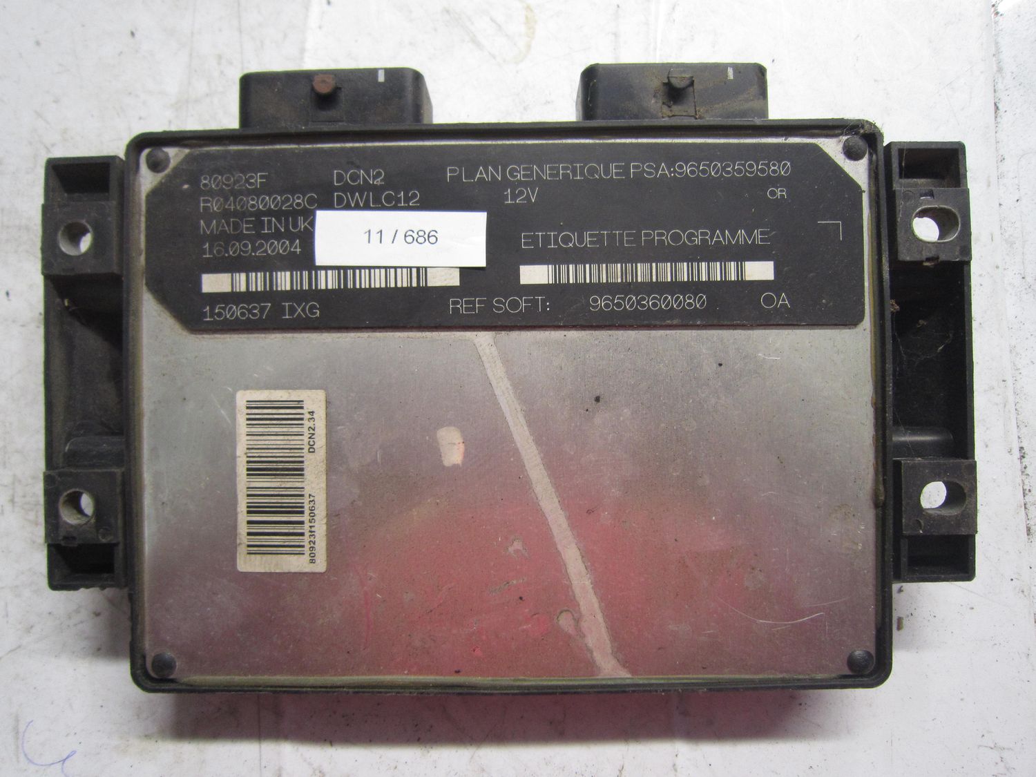 11-686 Centralina Motore Lucas 80923F   9650360080 DCN2 R04080028C  PEUGEOT Diesel 206