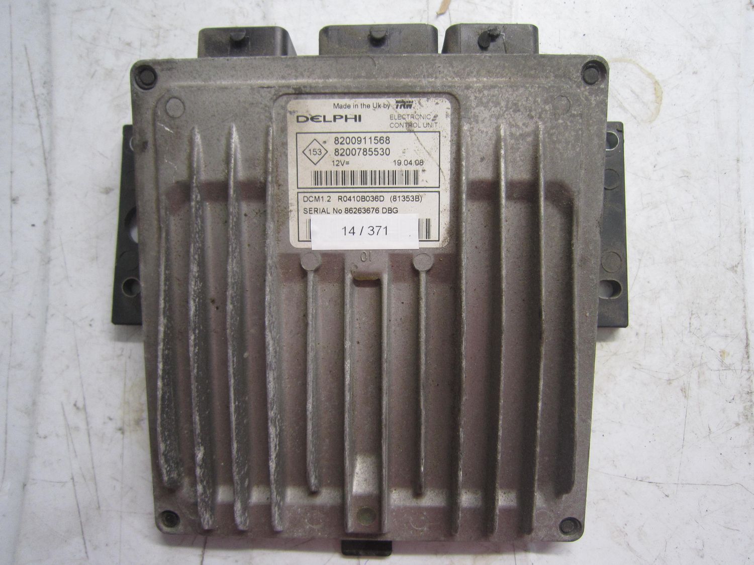 14-371 Centralina Motore Delphi R0410B036D   8200911568 8200785530    RENAULT Diesel Varie