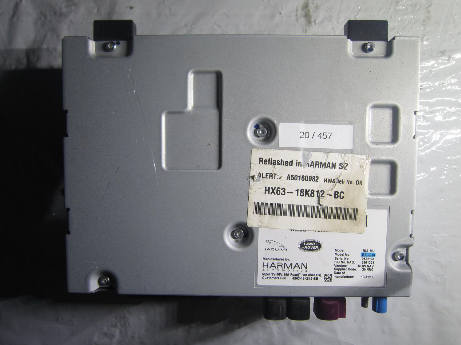 20-457 Autoradio Harman HX63-18K812-BC HX6318K812BC A50160982 BEL013   LAND ROVER  Discovery