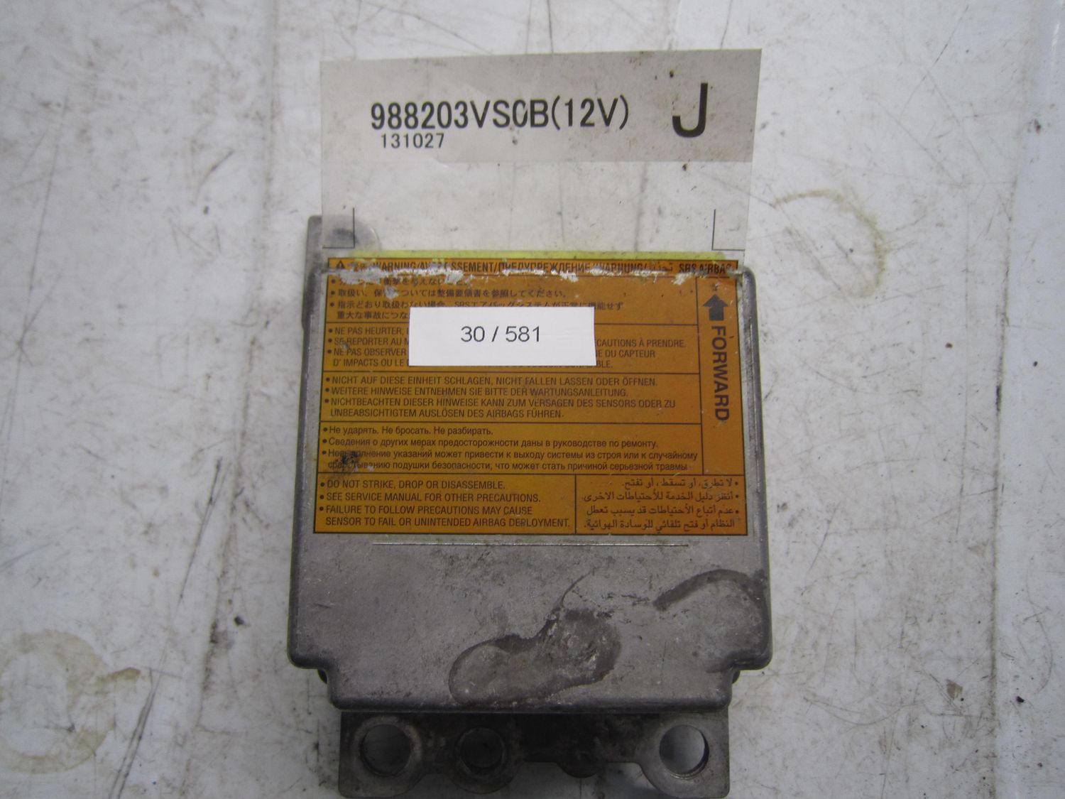 30-581 Centralina Airbag Nissan 988203VS0B       NISSAN  NOTE