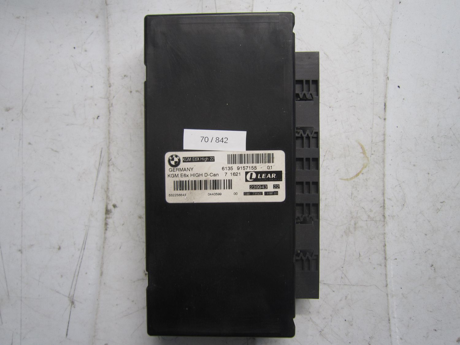 70-842 Centralina Modulo Confort Lear 6135 9157155 61359157155 Q1 KGM E6X HIGH D-CAN SW 58061  HW 05   BMW  SERIE 5