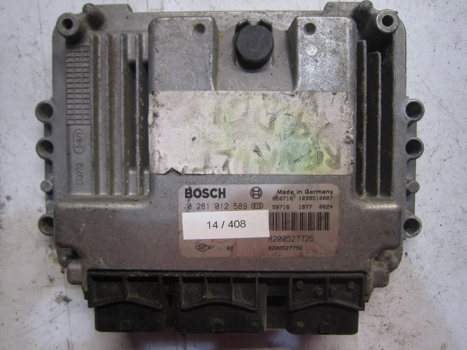 14-408 Centralina Motore Bosch 0 281 012 589 0281012589 8200527725 1039S10007 8200527756  RENAULT DIESEL MEGANE_SCENIC