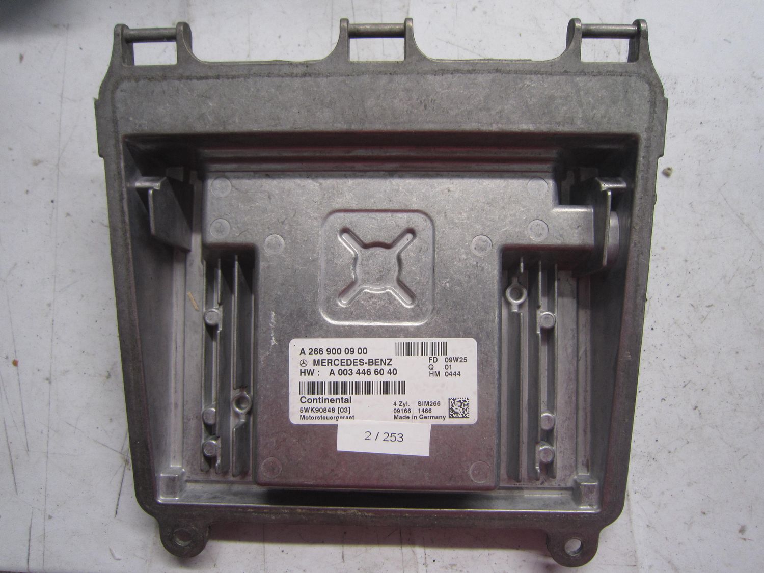 2-253 Centralina Motore Continental A 266 900 09 00 A2669000900 5WK90848 SIM266 Q 01  MERCEDES Benzina Classe A