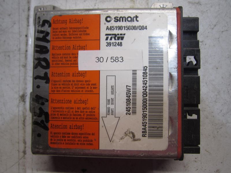 30-583 Centralina Airbag Smart A4519015000/Q04 A4519015000Q04 391248    SMART  451