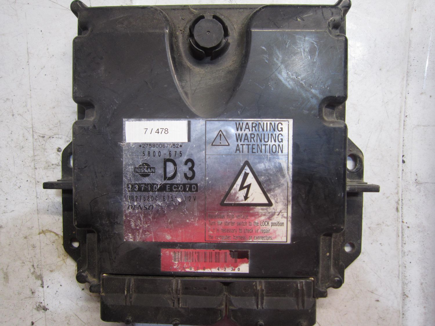 7-478 Centralina Motore Denso 23710 EC07D 23710EC07D MB275800-6755 5800-675 D3  NISSAN Diesel NAVARA