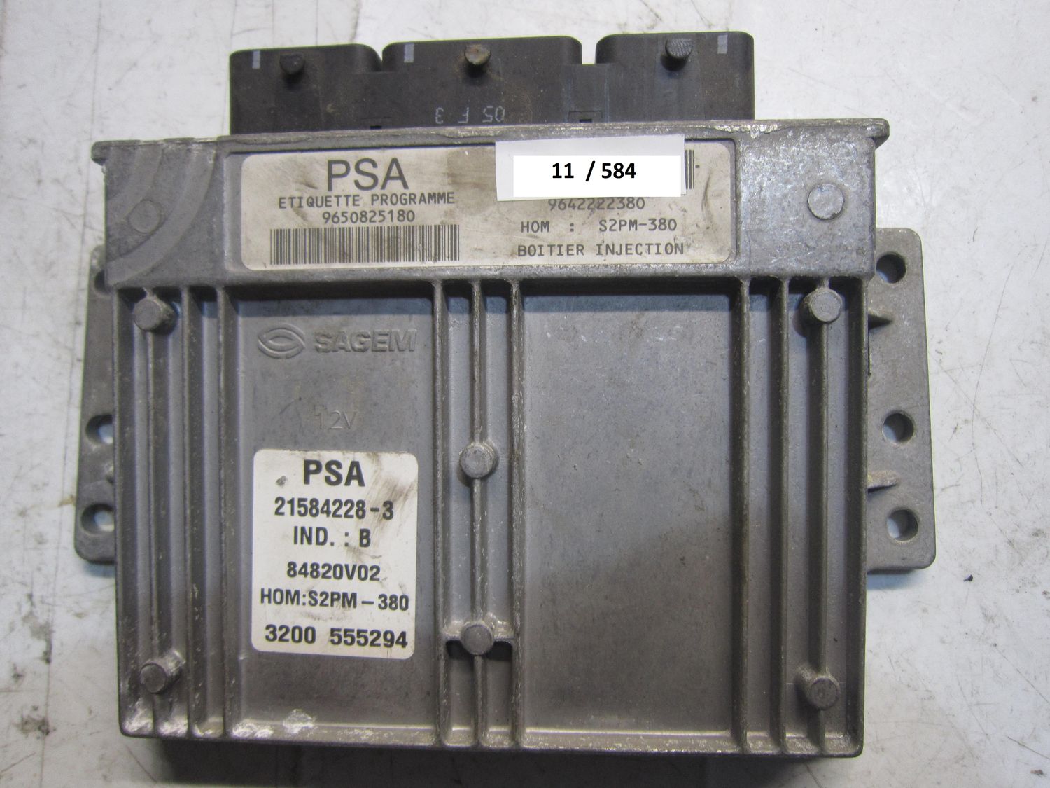 11-584 Centralina Motore Sagem 21584228-3 215842283 9650825180 9642222380 84820V02 S2PM-380 CITROEN / PEUGEOT DIESEL C 3