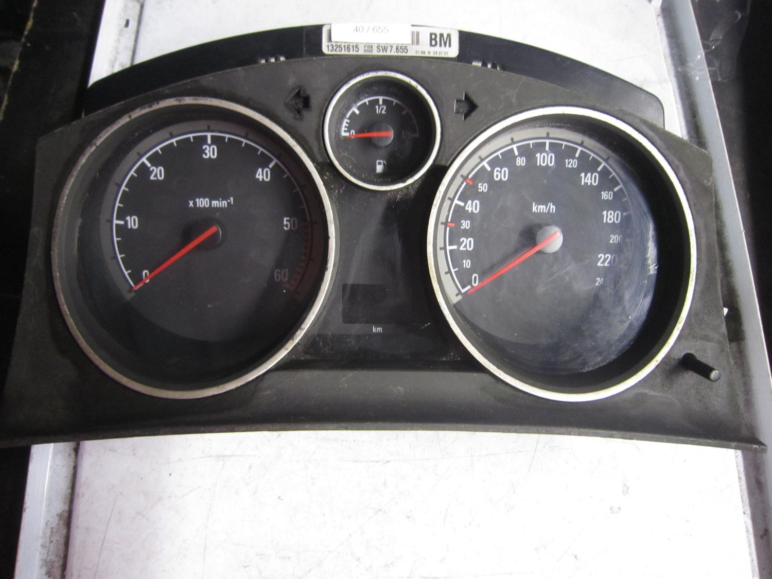 40-655 Quadro Strumenti / Contachilometri Siemens 13251615   A2C53164392 SW: 7.655   OPEL Diesel Astra