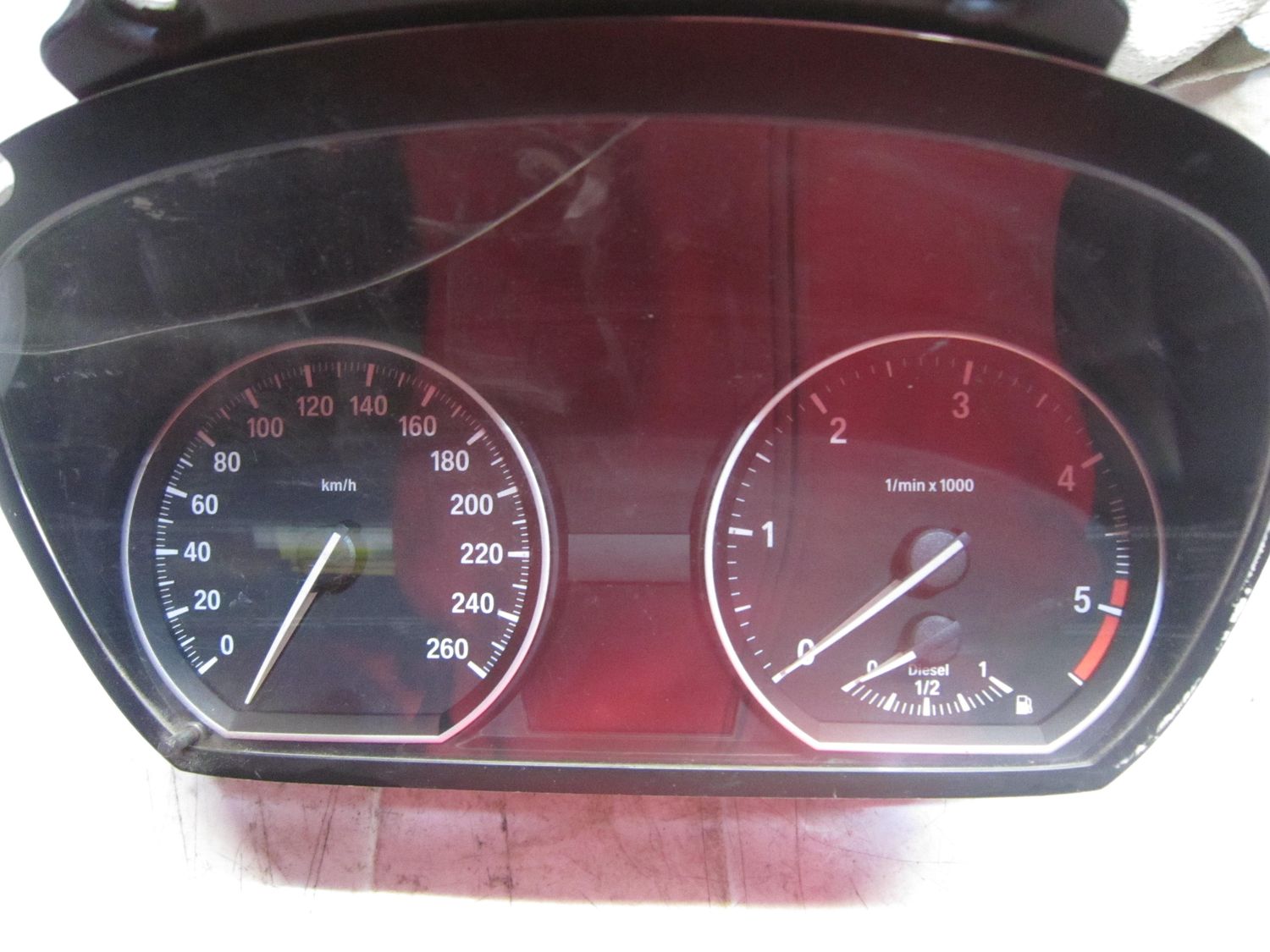 40-664 Quadro Strumenti / Contachilometri Borg 1041568   6 947 136 VETRO  ROTTO   BMW Diesel Serie 1