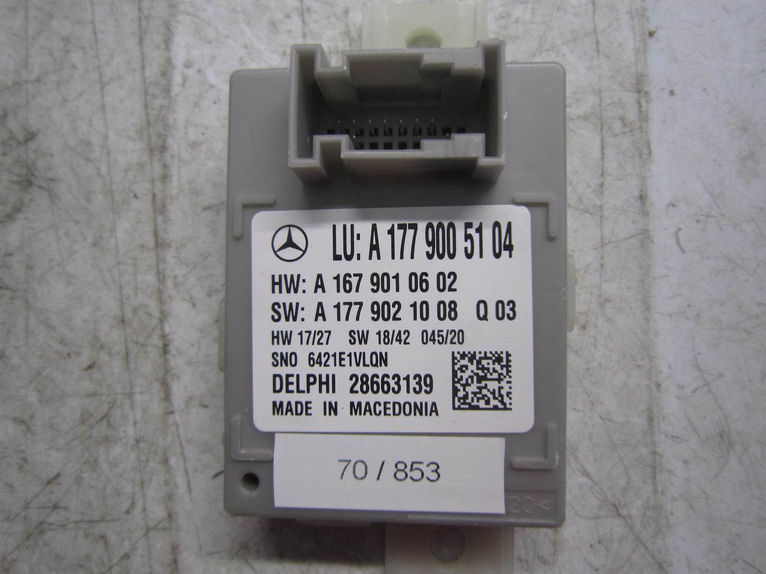 70-853 Modulo di Controllo Delphi A 177 900 51 04 A1779005104 28663139 A 167 901 06 02 A 177 902 10 08 Q 03 MERCEDES  VARIE