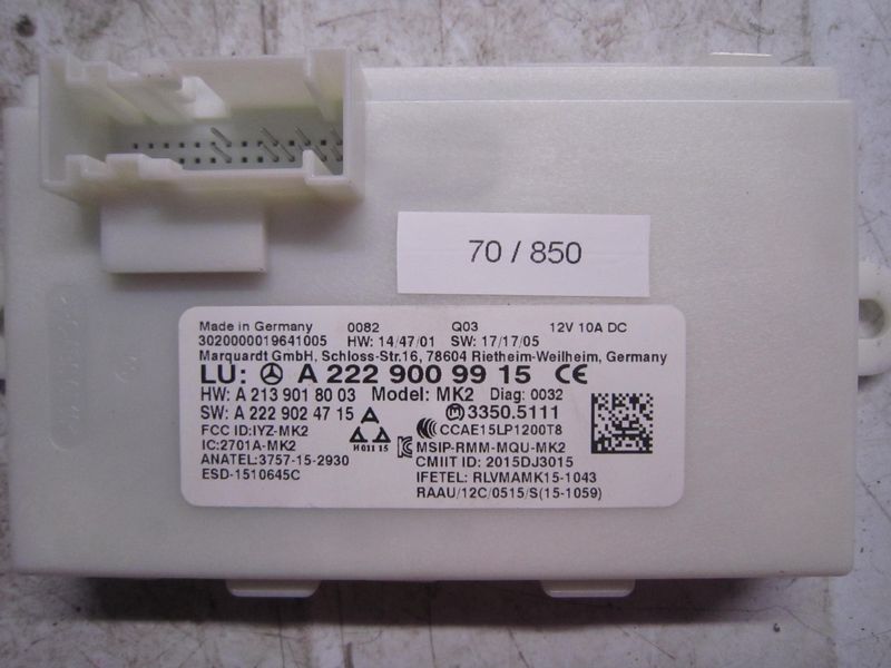 70-850 Modulo Chiusura Centralizzata Mercedes A 222 900 99 15 A2229009915 MK2 A 213 901 80 03 A 222 902 47 15 Q03 MERCEDES  VARIE