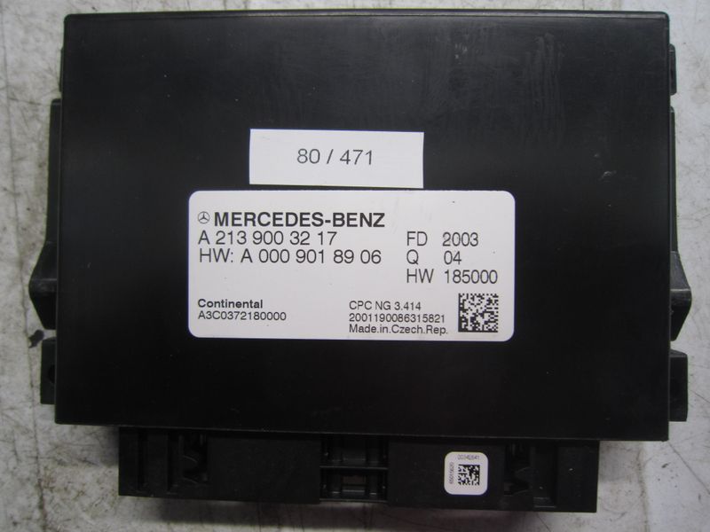 80-471 Modulo Controllo della Trasmissione Continental A 213 900 32 17 A2139003217 A 000 901 89 06 Q04 A3C0372180000  MERCEDES  VARIE