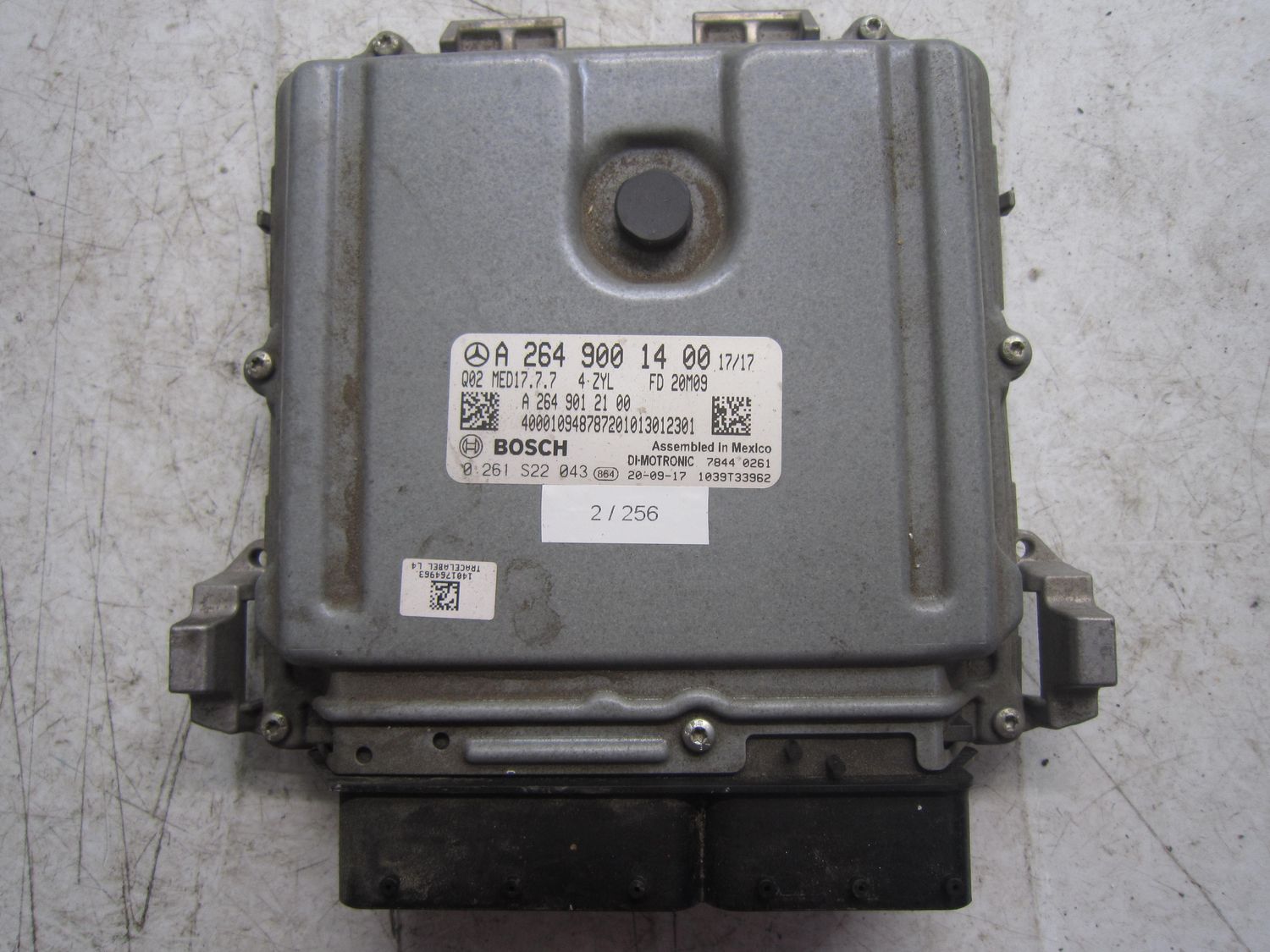 2-256 Centralina Motore Bosch 0 261 S22 043 0261S22043 A 264 900 14 00 1039T33962 MED17.7.7 Q02 MERCEDES Benzina CLASSE B