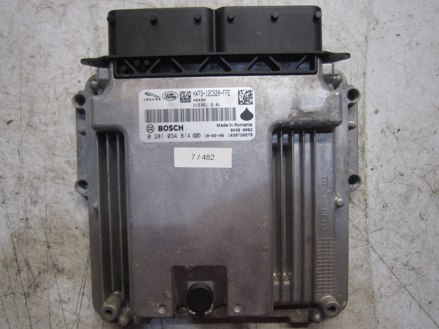 7-482 Centralina Motore Bosch 0 281 034 814 0281034814 HX73-12C520-FFE 1039T20279   LAND ROVER Diesel Evoque