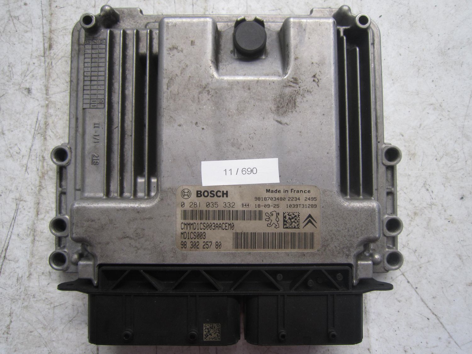 11-690 Centralina Motore Bosch 0 281 035 332 0281035332 98 302 257 80 1039t31289 MD1CS003 CMMD1CS003AACEM0 PEUGEOT Diesel 208