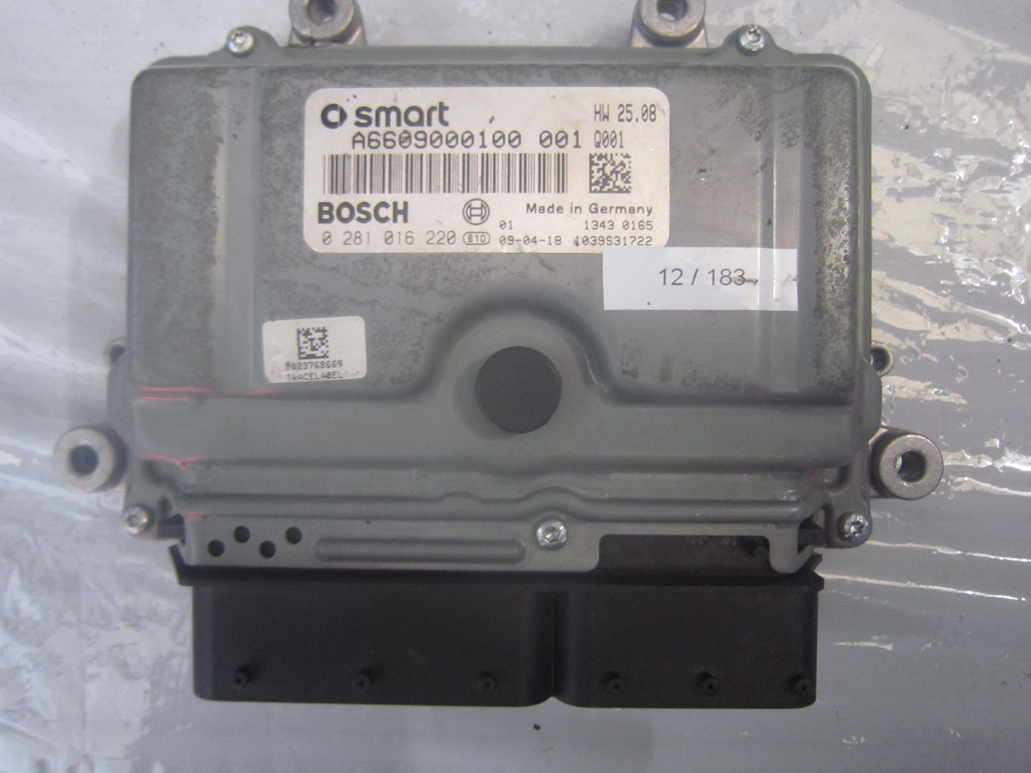 12-183 Centralina Motore Bosch 0 281 016 220 0281016220 A6609000100 001 Q001 1039S31722   SMART Diesel 451