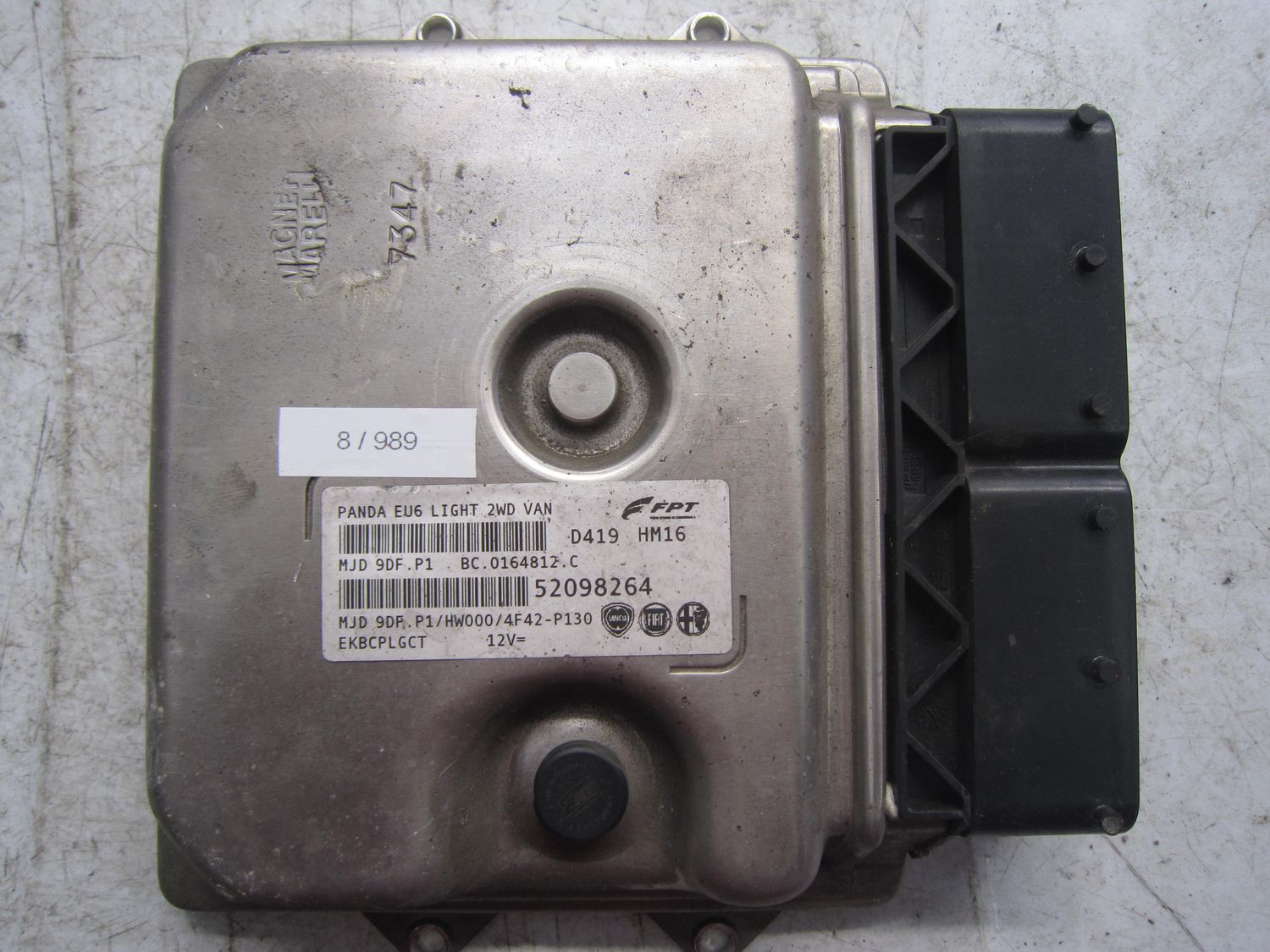 8-989 Centralina Motore Magneti Marelli 52098264   BC.0164812.C MJD 9DF.P1 PANDA EU6 LIGHT 2WD VAN HW000/4F42-P130 FIAT Diesel Panda