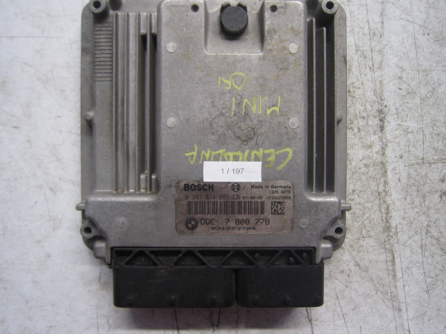 1-197 Centralina Motore Bosch 0 281 014 295 0281014295 7 808 778 1039S23666   MINI Diesel ONE