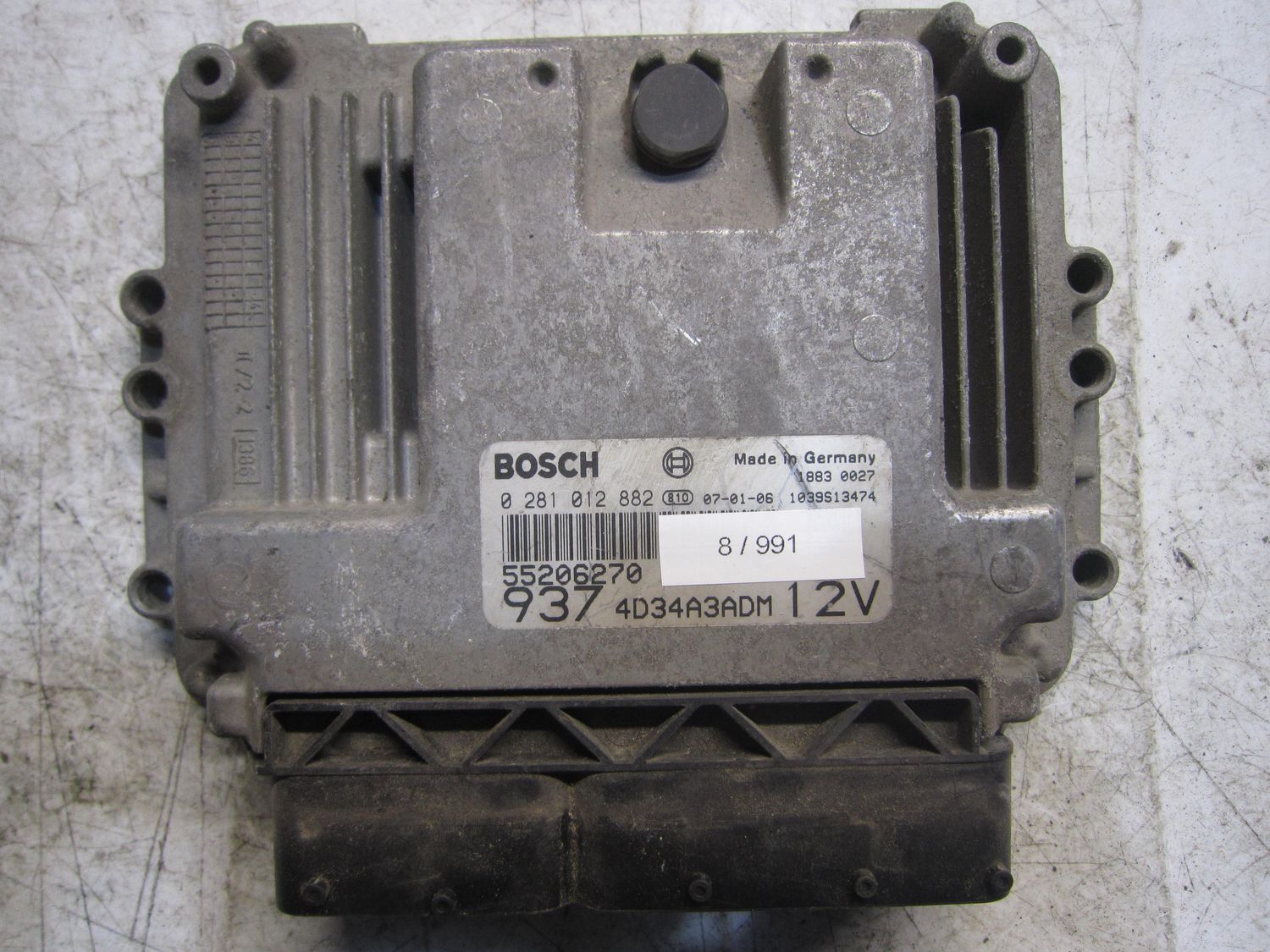 8-991 Centralina Motore Bosch 0 281 012 882 0281012882 55206270 1039S20808 937 4D34A3AEM 12V  ALFA ROMEO Diesel 147