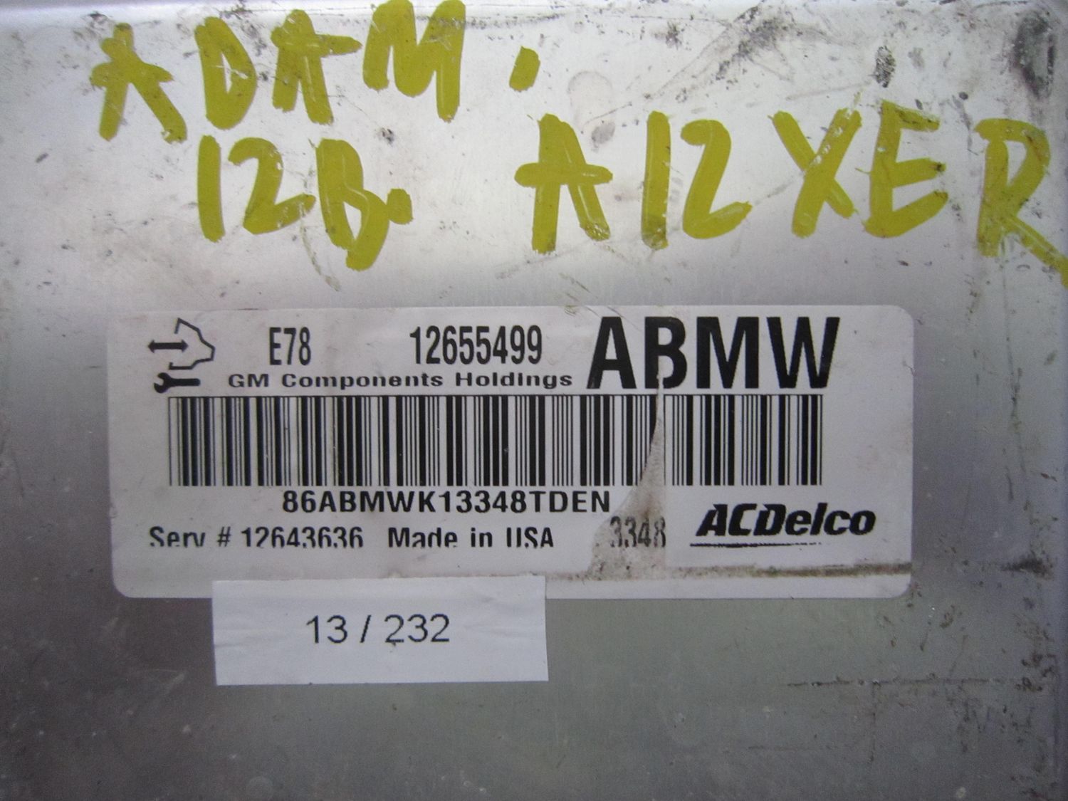 13-232 Centralina Motore Acdelco 12655499   12643636 ABMW   OPEL Benzina Adam