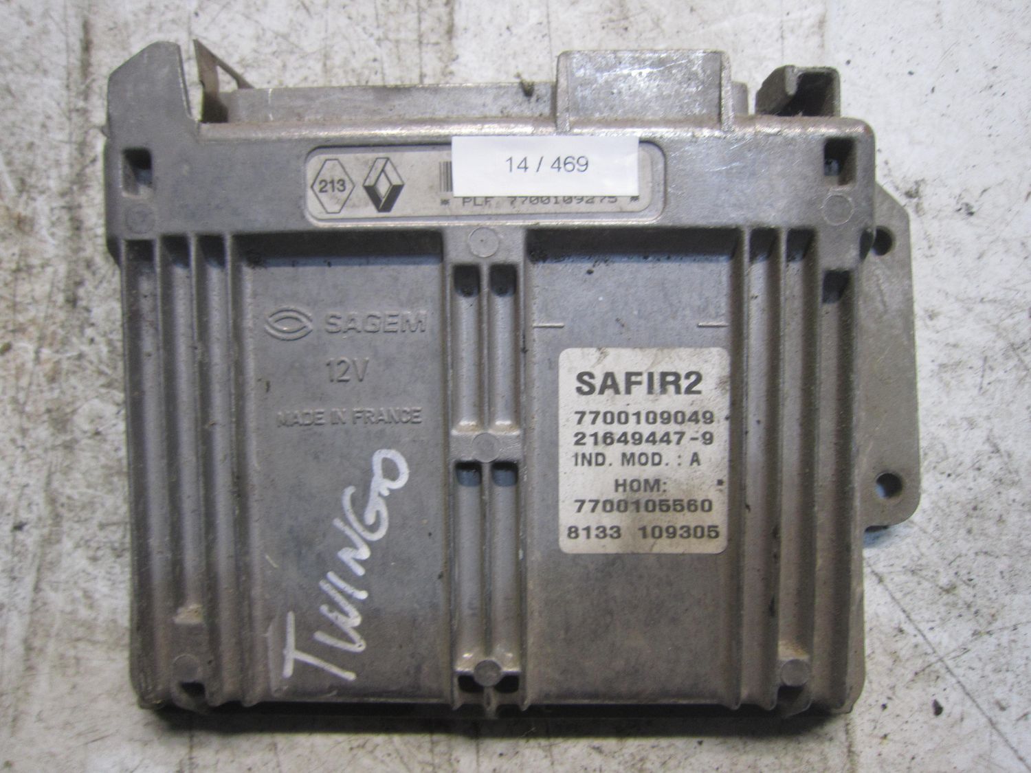 14-469 Centralina Motore Sagem SAFIR 2 SAFIR2 7700109049 21649447-9 7700105560  RENAULT Benzina Clio
