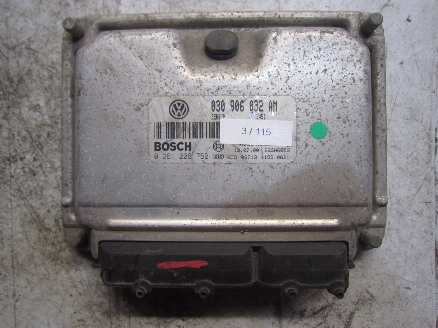 3-115 Centralina Motore Bosch 0 261 206 750 0261206750 VOLKSWAGEN Benzina POLO 1.0