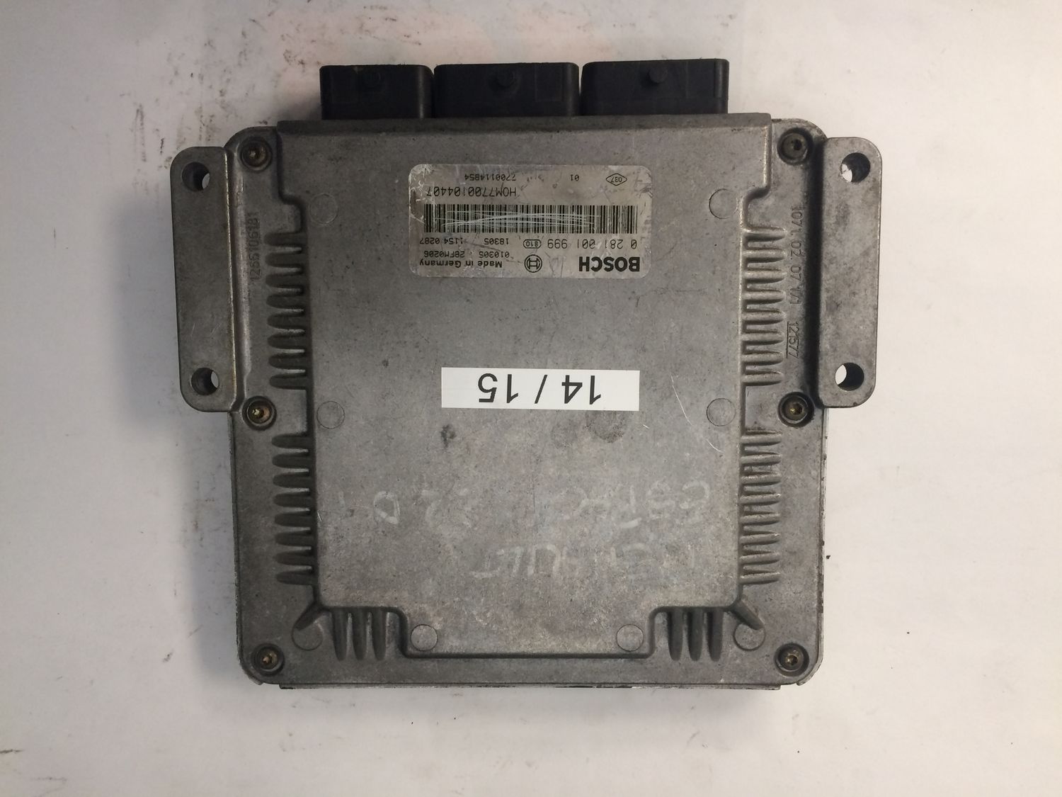 14-15 Centralina Motore Bosch 0 281 001 999 0281001999 HOM 7700104407 28FM0206 7700114854  RENAULT Diesel Espace