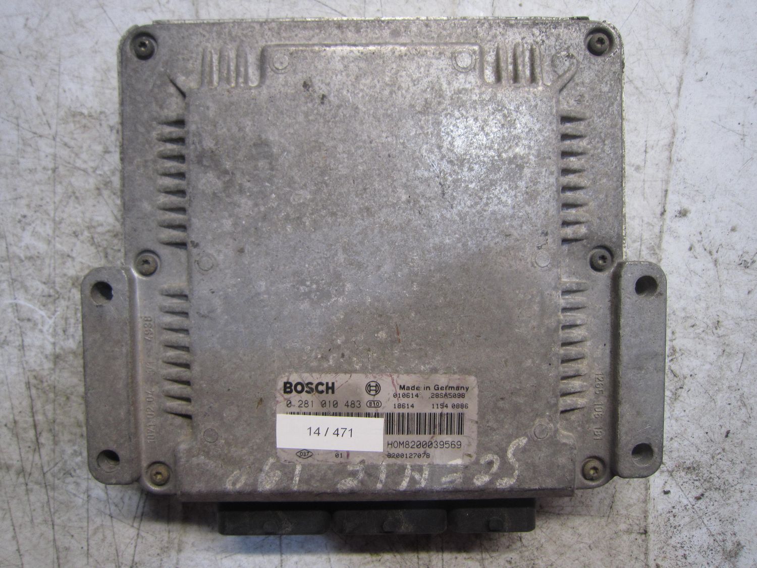 14-471 Centralina Motore Bosch 0 281 010 483 0281010483 8200039569 28SA5098    RENAULT Diesel Varie