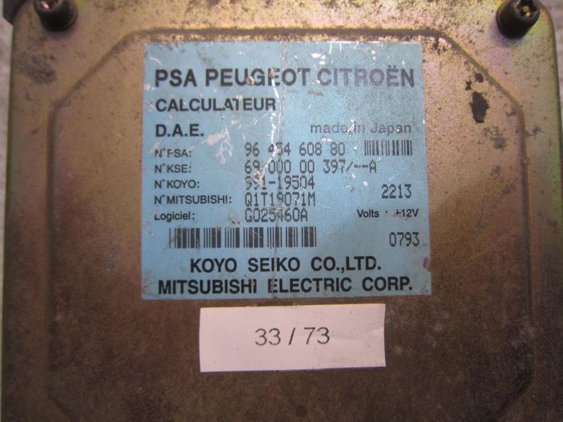 33-73 Centralina Servosterzo / Angolo Sterzata Mitsubishi 96 454 608 80 9645460880 69 000 00 397/--A 991-19504 Q1T19071M  CITROEN  C2_C3