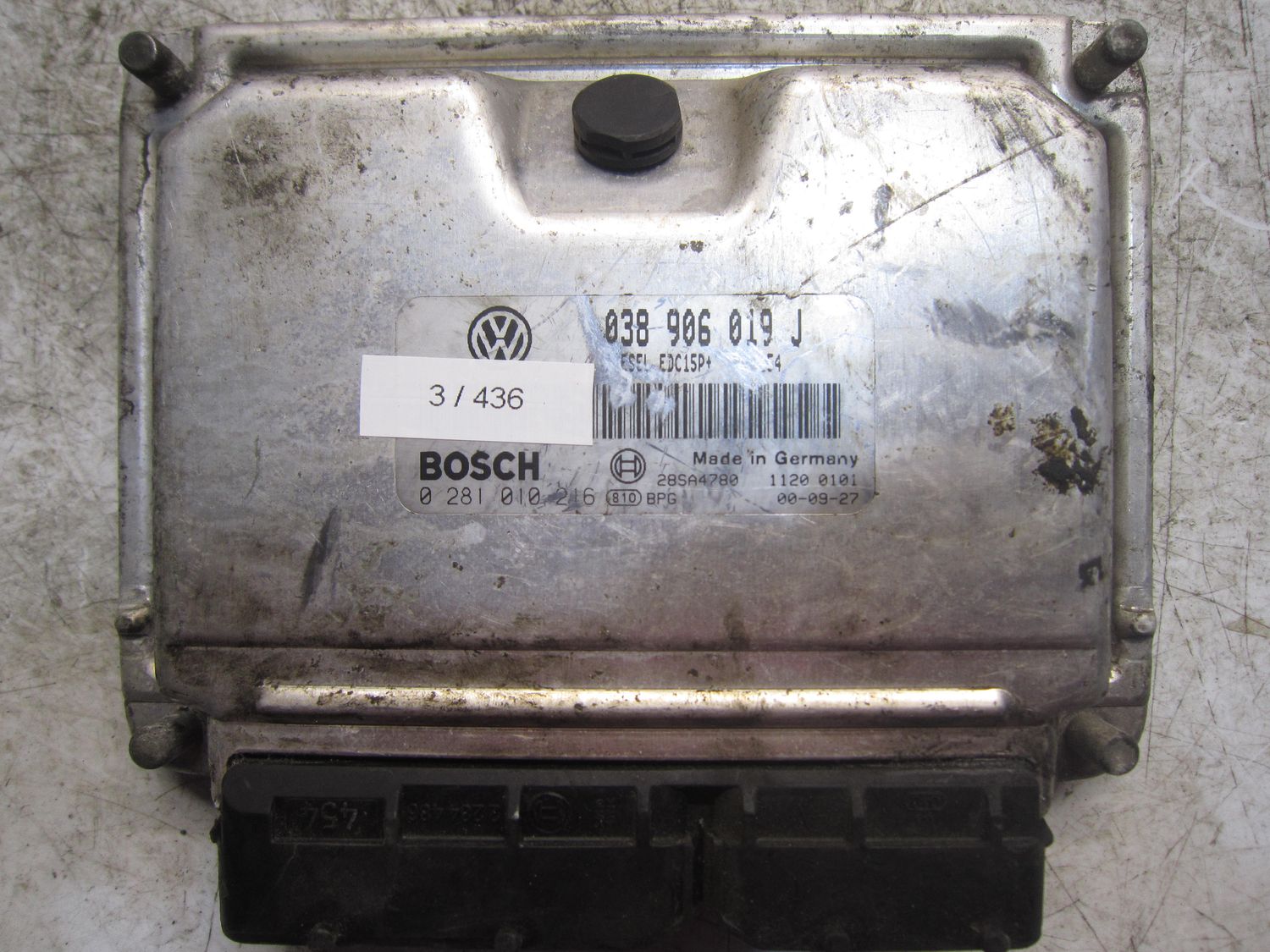 3-436 Centralina Motore Bosch 0 281 010 246 0281010246 038 906 019 J 28SA4780 EDC15+  SKODA Diesel OCTAVIA