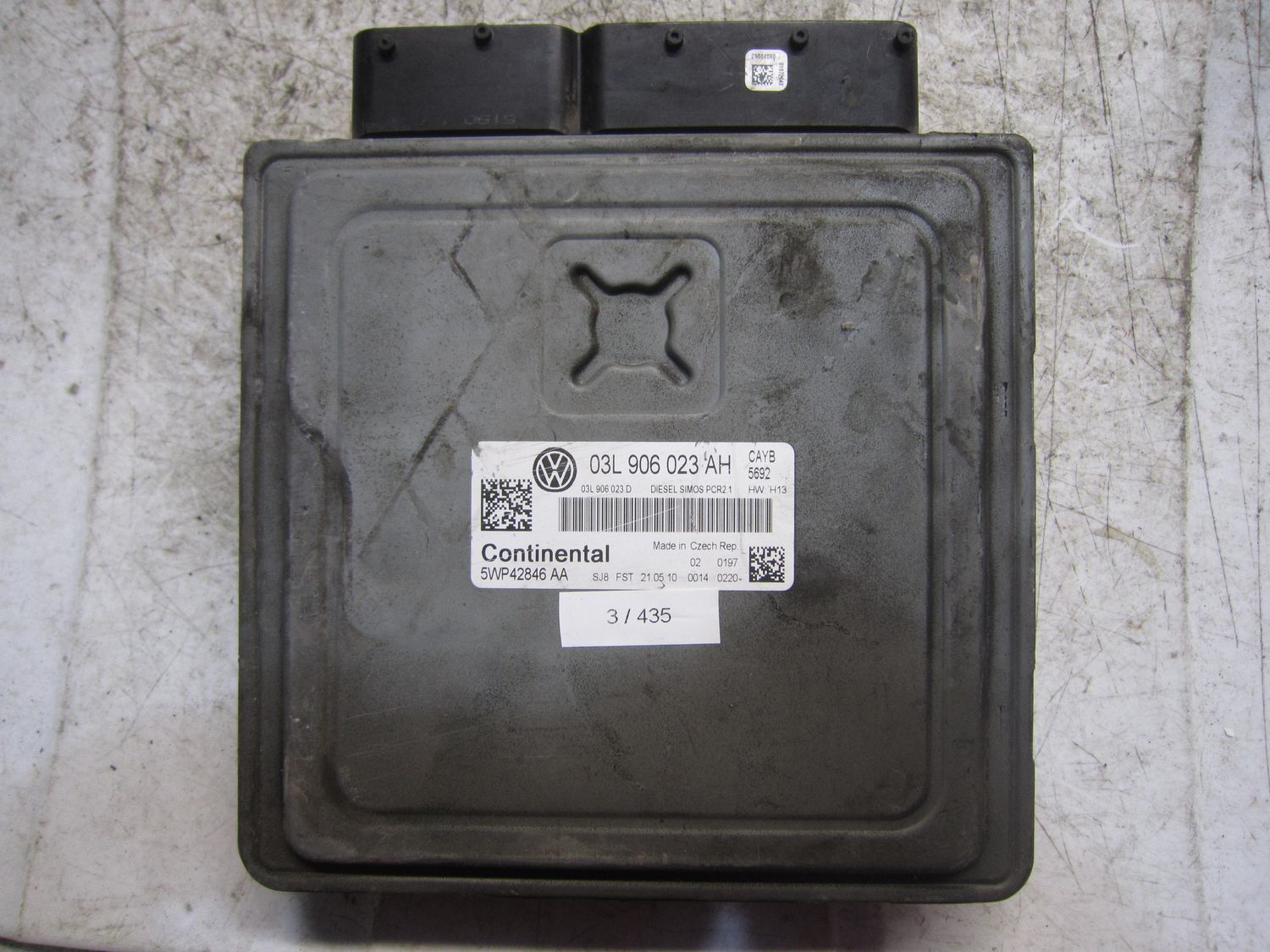 3-435 Centralina Motore Continental 5WP42846 AA 5WP42846AA 03L 906 023 AH SIMOS PCR2.1 HW H13  VOLKSWAGEN Diesel Polo