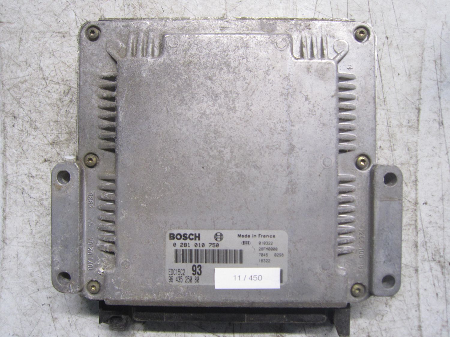 11-450 Centralina Motore Bosch 0 281 010 750 0281010750 96 435 250 80 9643525080 28FM0000 CITROEN / PEUGEOT Diesel VARIE