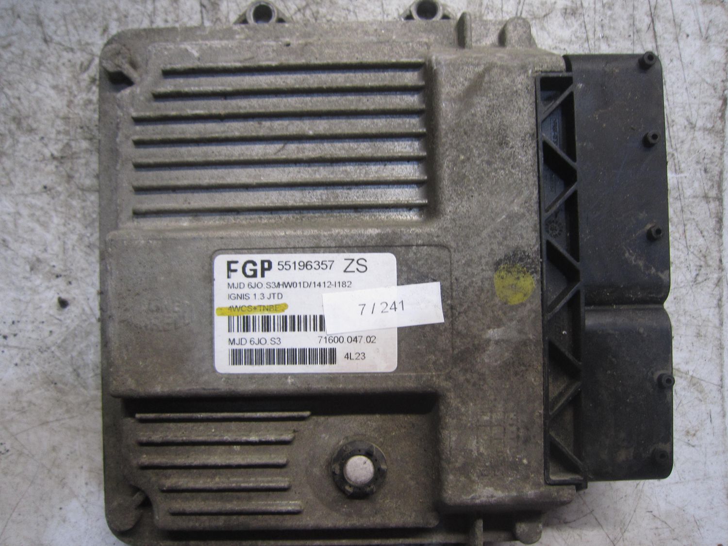 7-241 Centralina Motore Magneti Marelli 55196357   MJD 6JO.S3   71600.047.02 HW01D/1412-I182 SUZUKI Diesel Ignis