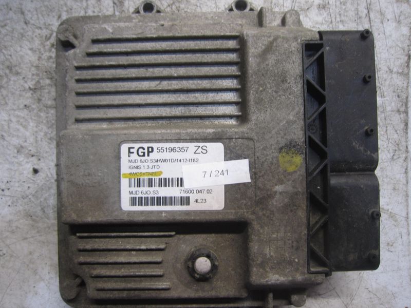 7-241 Centralina Motore Magneti Marelli 55196357   MJD 6JO.S3   71600.047.02 HW01D/1412-I182 SUZUKI Diesel Ignis