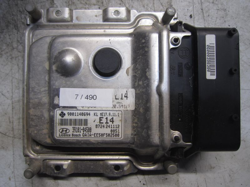 7-490 Centralina Motore Bosch 39101-04500 3910104500 9001140694KL ME17.9.11.1 E14  HYUNDAI Benzina I 10
