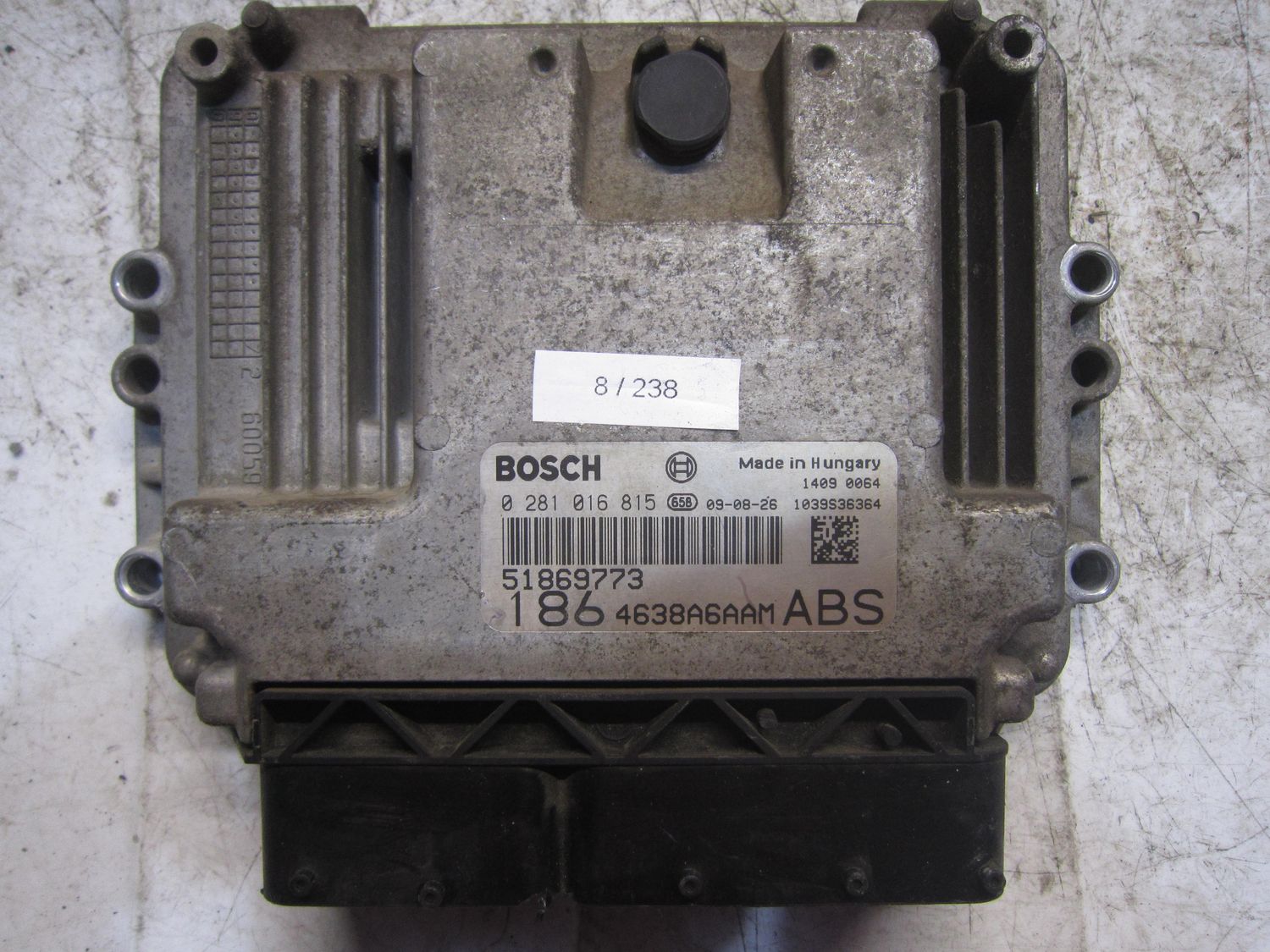 8-238 Centralina Motore Bosch 0 281 016 815 0281016815 51869773 1039S36364 4638A6AAM 186 4638A6AAM ABS FIAT Diesel Multipla
