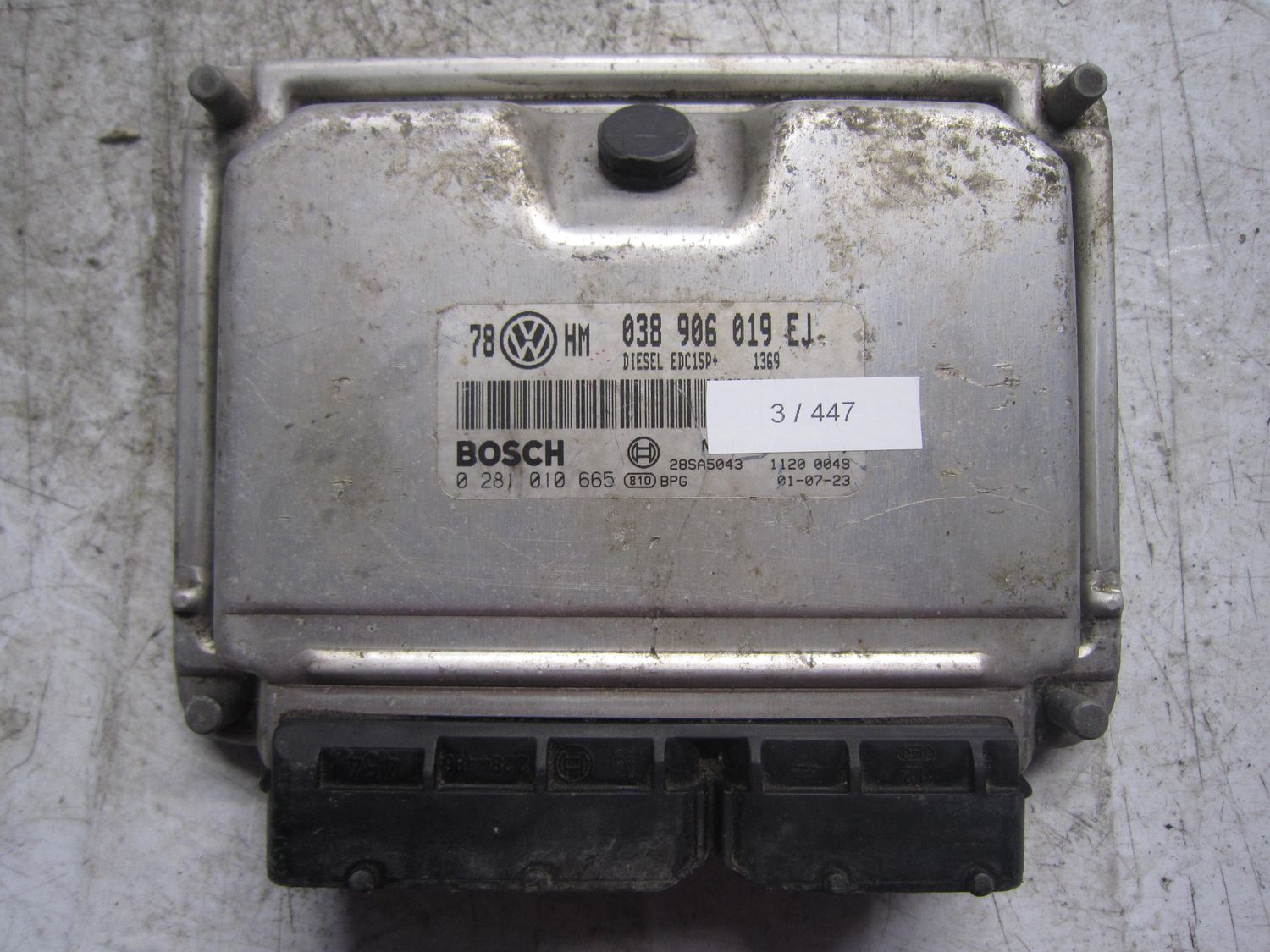 3-447 Centralina Motore Bosch 0 281 010 665 0281010665 038 906 019 EJ 28SA5043 EDC15P+  VOLKSWAGEN Diesel VARIE