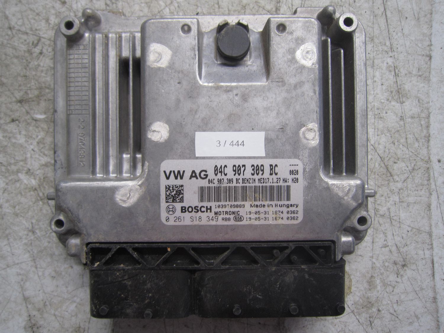3-444 Centralina Motore Bosch 0 261 S18 349 0261S18349 04C 907 309 BC 1039T09889 MED17.1.27 HW: H20 VOLKSWAGEN Benzina POLO