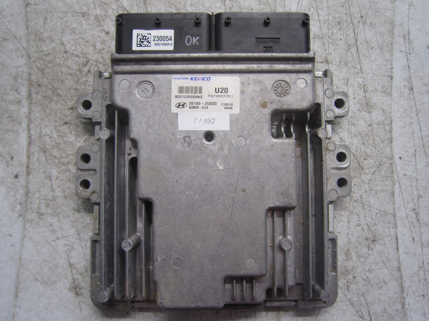 7-492 Centralina Motore Kefico 39199-2U000 391992U000 SIM2K-510 9001230068KE PDET6MECPI7511 U20 HYUNDAI Diesel Tucson