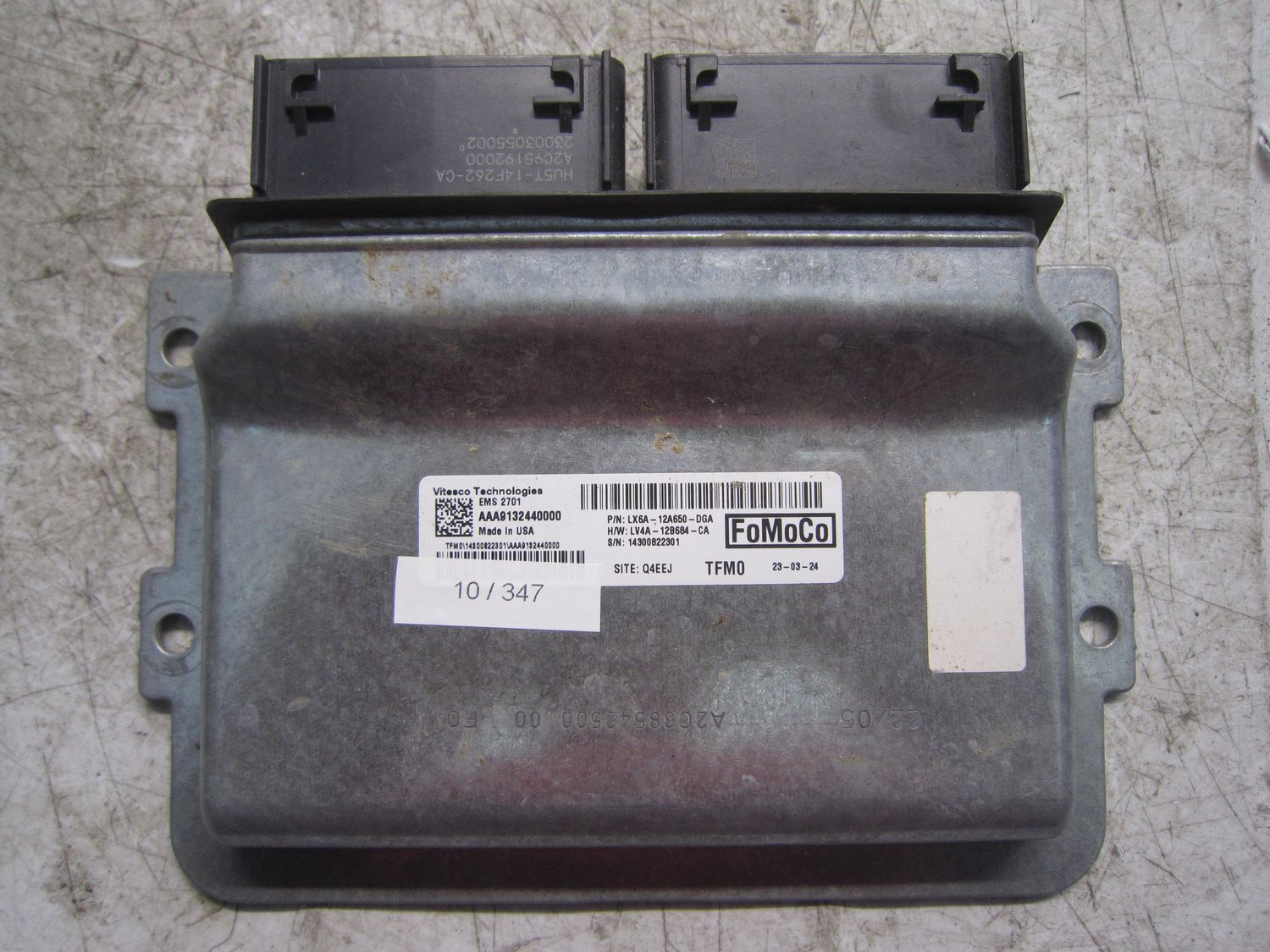10-347 Centralina Motore Fomoco LX6A-12A650-DGA LX6A12A650DGA AAA9132440000 LV4A-12B684-CA EMS2701  FORD Benzina KUGA