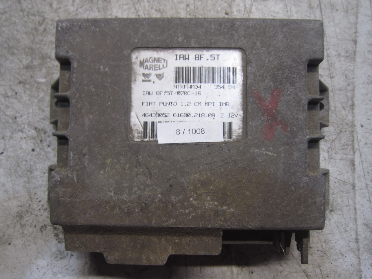 8-1008 Centralina Motore Magneti Marelli IAW 8F.5T IAW8F.5T 61600.218.09  46439052  FIAT Benzina Punto