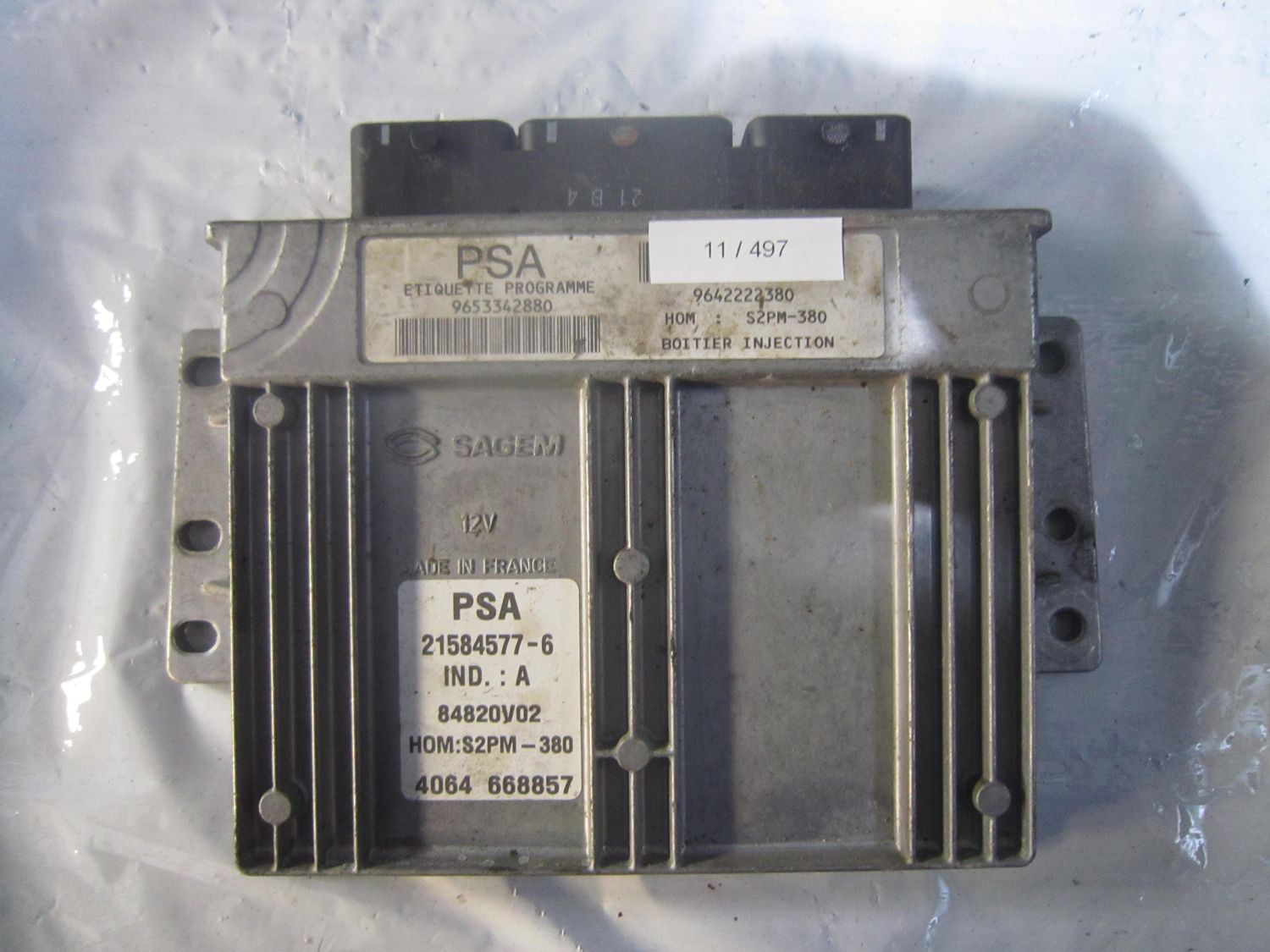 11-497 Centralina Motore Sagem 21584577-6 215845776 9653342880 9642222380 84820V02 S2PM-380 CITROEN Diesel C 3