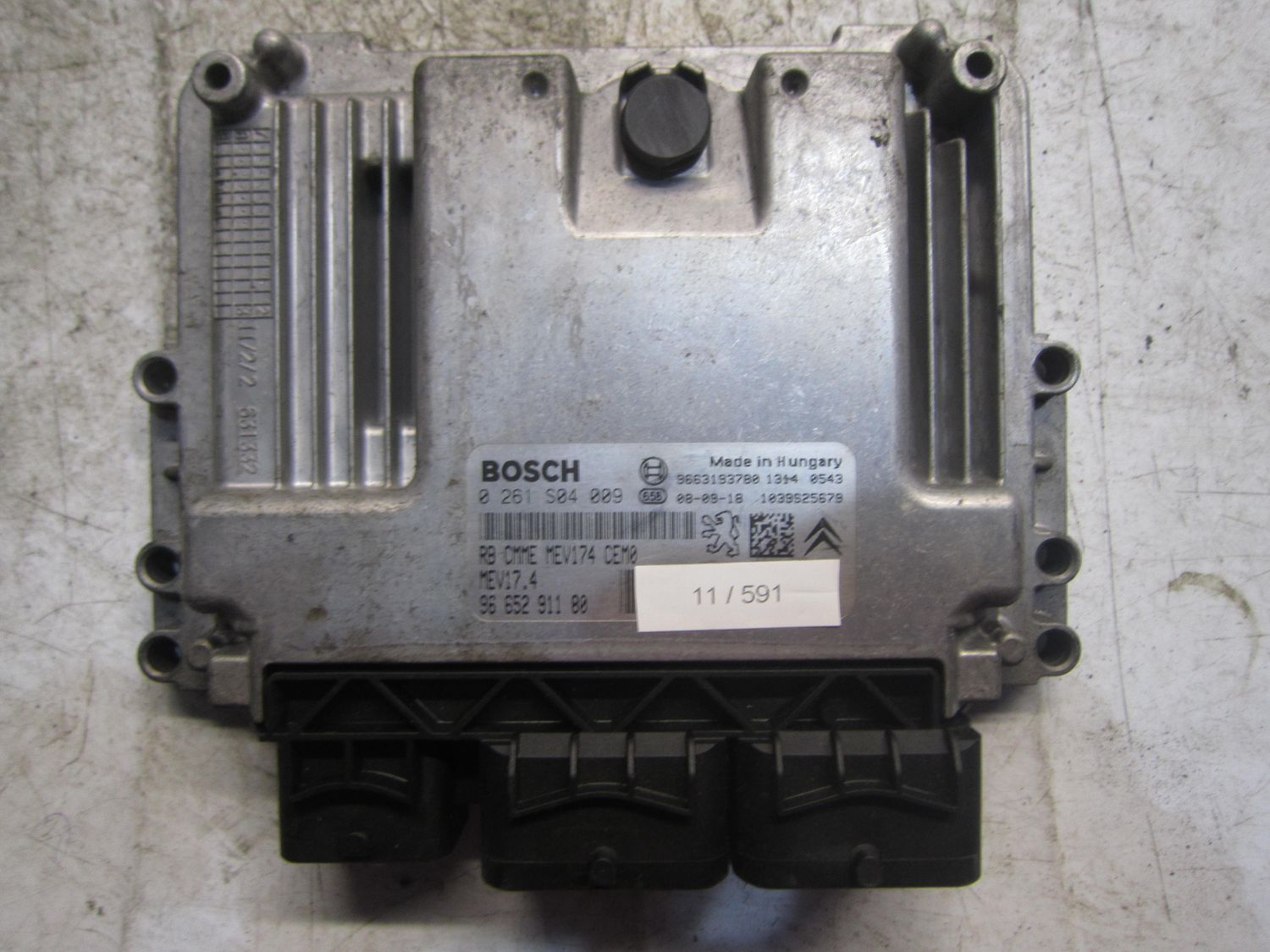 11-591 Centralina Motore Bosch 0 261 S04 009 0261S04009 96 652 911 80 1039S25679 MEV17.4 9663193780 PEUGEOT Benzina 308