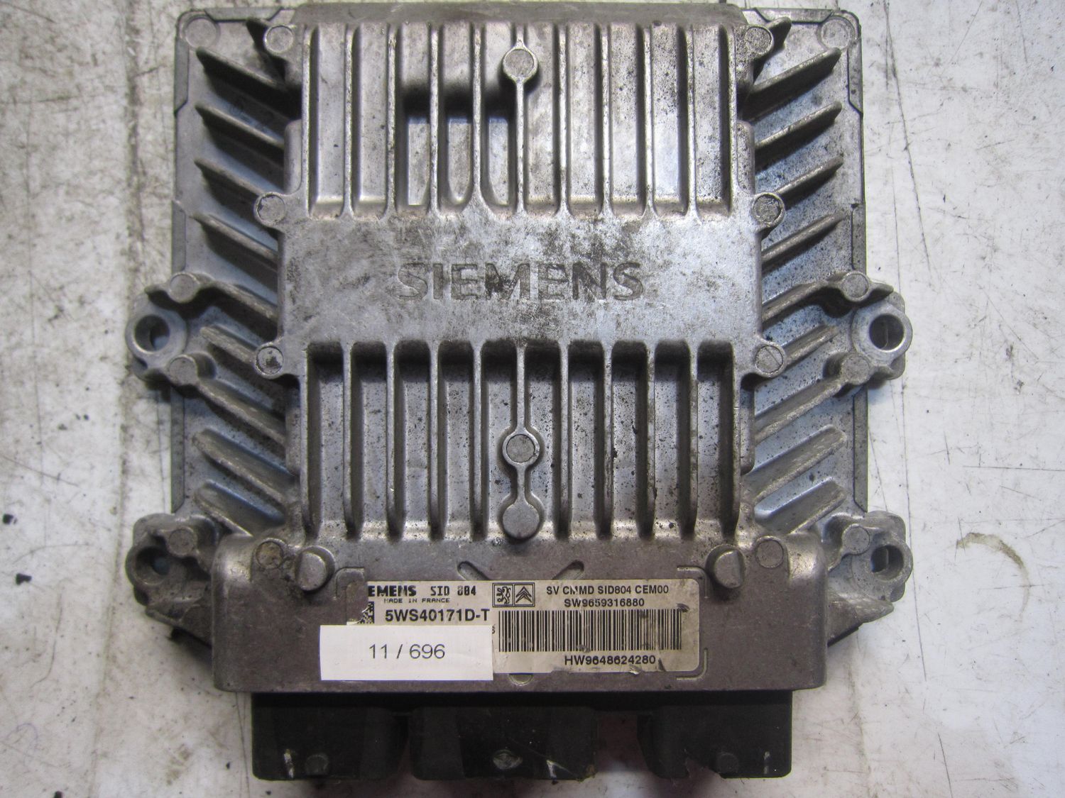 11-696 Centralina Motore Siemens 5WS40171D-T 5WS40171DT 9659316880 9648624280 SID 804  PEUGEOT Diesel 1007