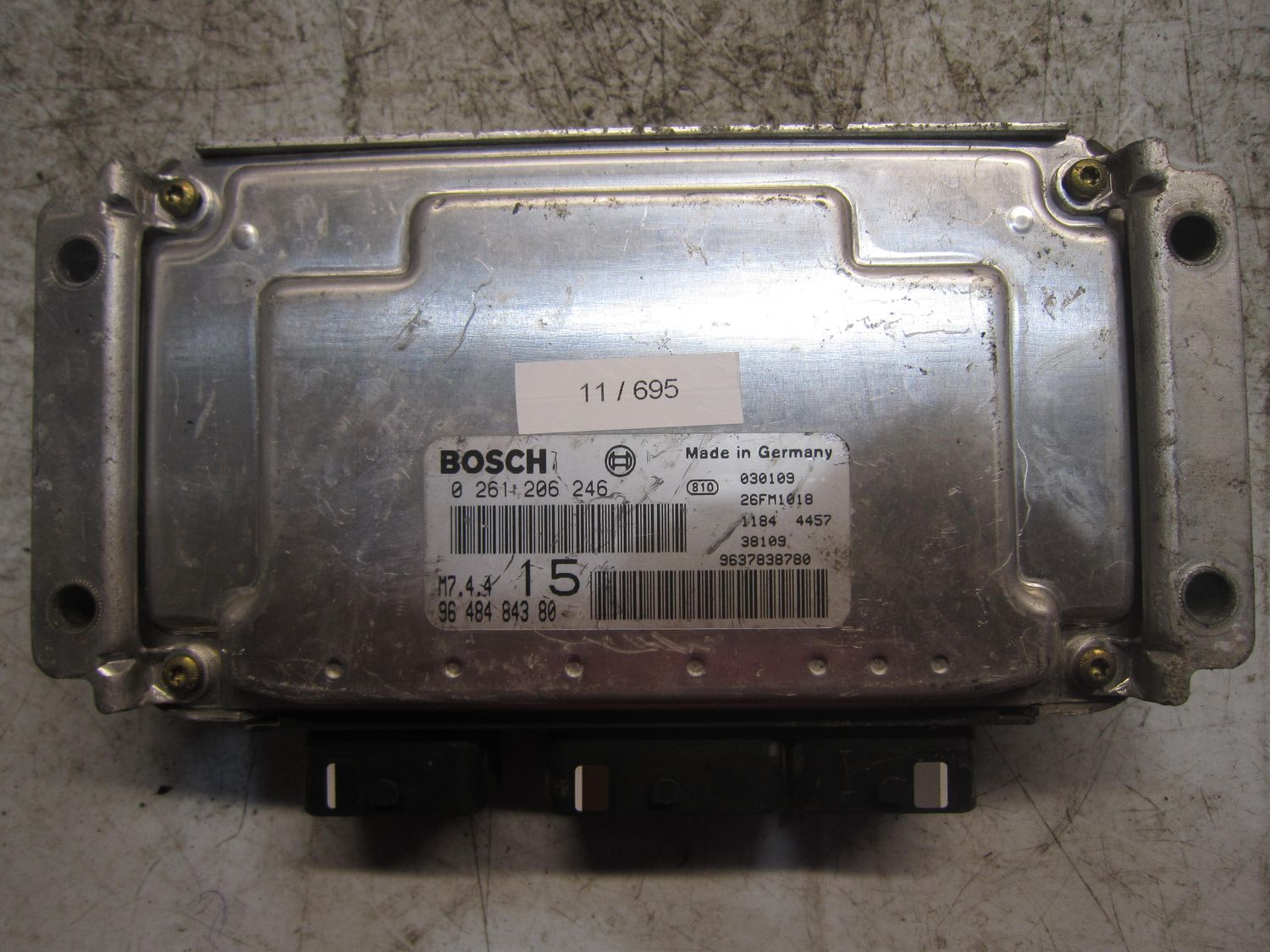11-695 Centralina Motore Bosch 0 261 206 246 0261206246 96 484 843 80 28FM1018 M7 4.4  PEUGEOT Benzina 106
