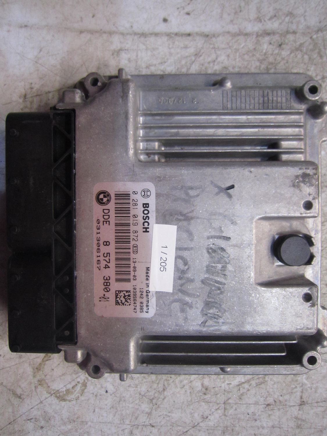 1-205 Centralina Motore Bosch 0 281 019 872 0281019872 8 574 380 1039S64747   BMW Diesel VARIE
