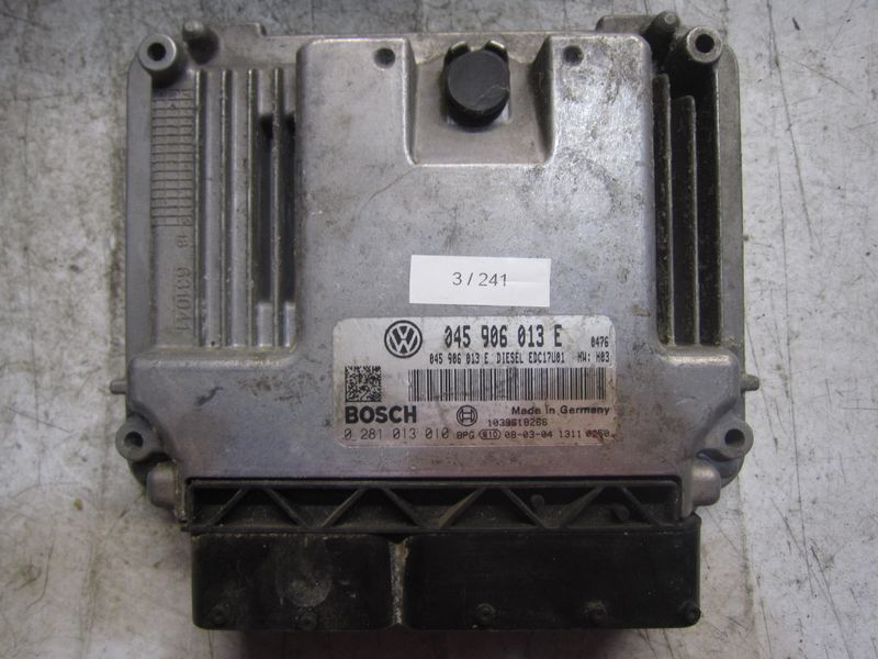 3-241 Centralina Motore Bosch 0 281 013 010 0281013010 045 906 013 E 1039S18266 EDC17U01 HW: H03 SKODA Diesel Fabia