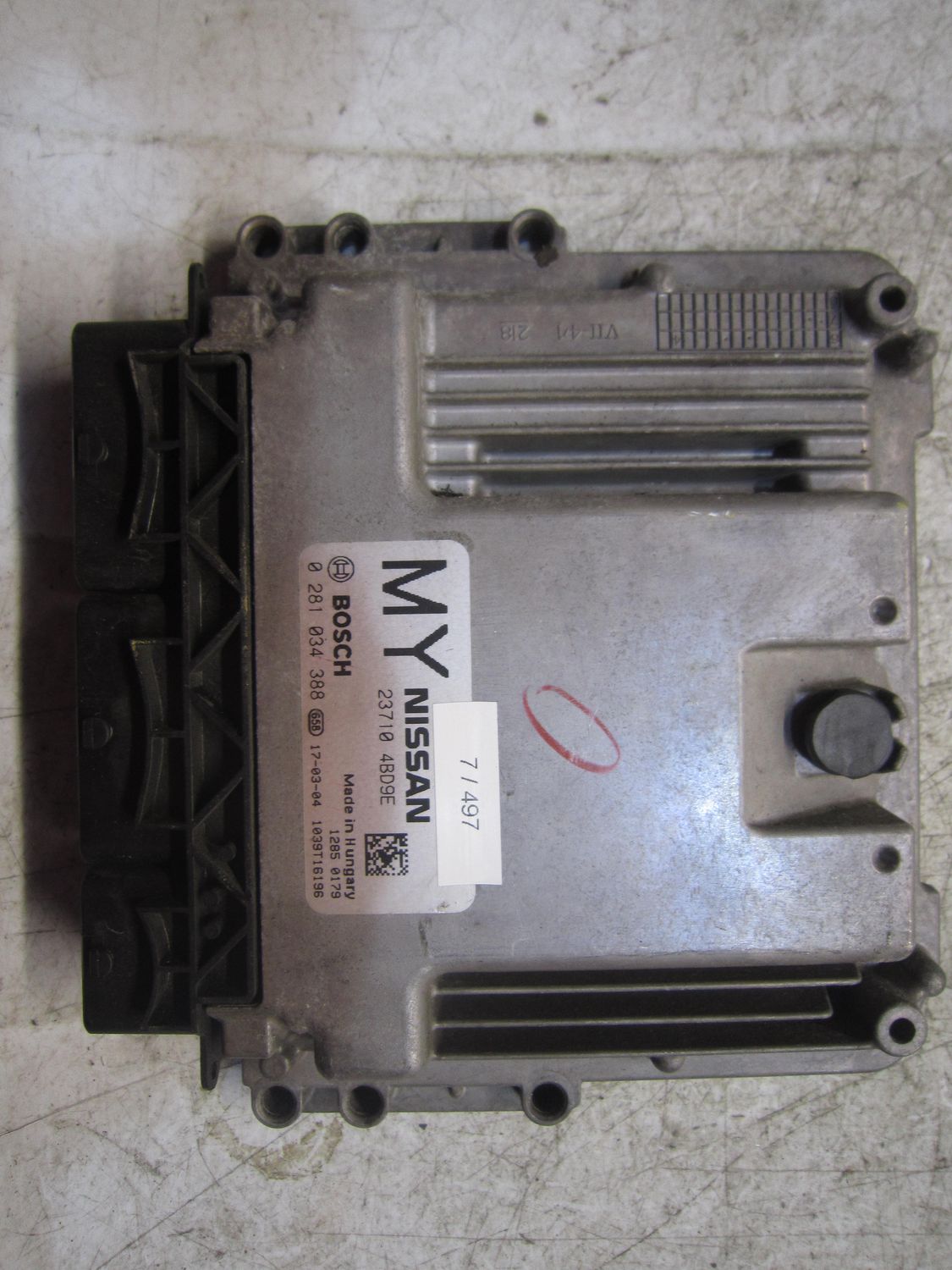 7-497 Centralina Motore Bosch 0 281 034 388 0281034388 23710 4BD9E 1039T16196   NISSAN Diesel X-TRAIL