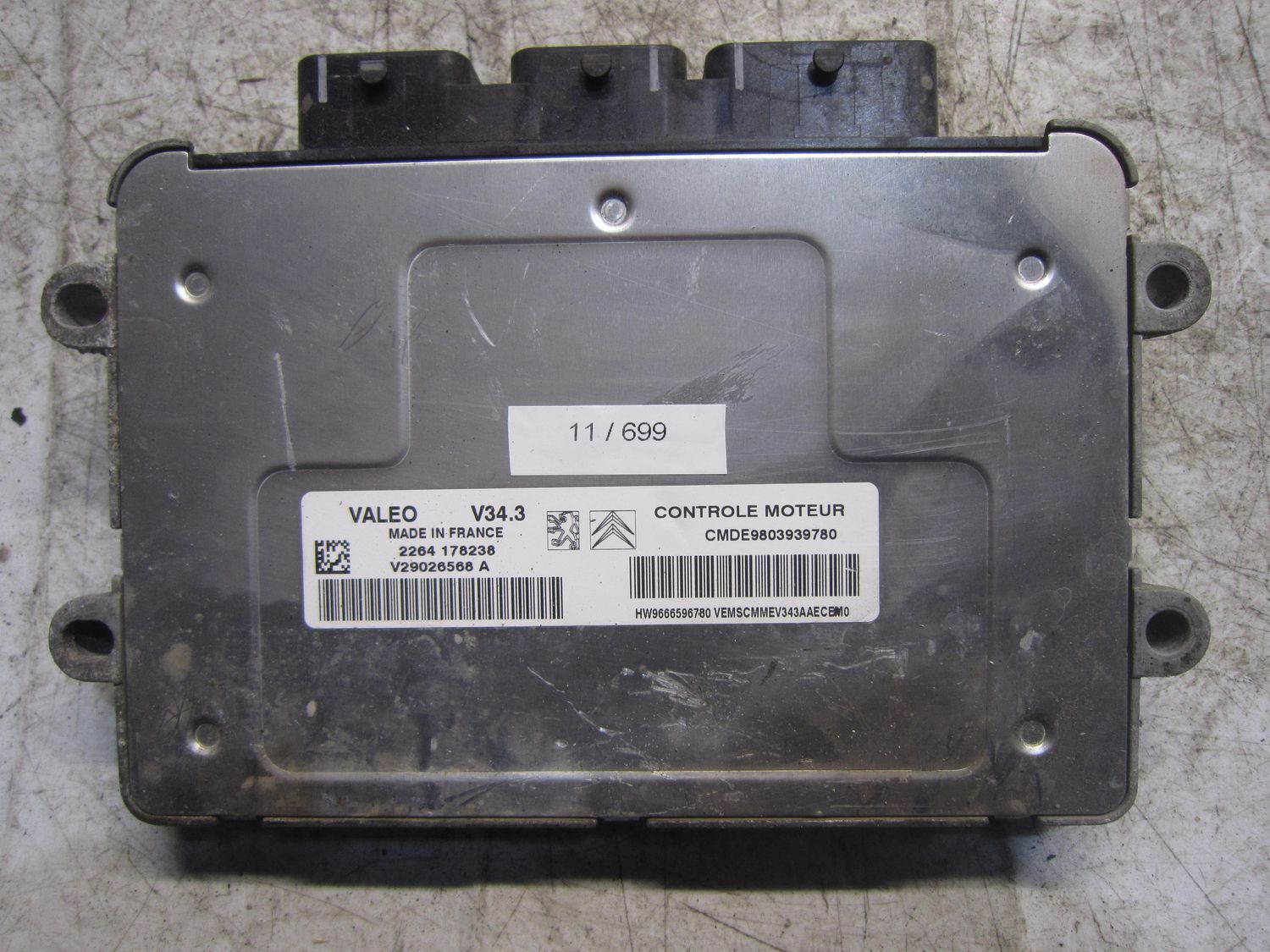 11-699 Centralina Motore Valeo V29026568 A V29026568A 9803939780 9666596780   PEUGEOT Benzina 206