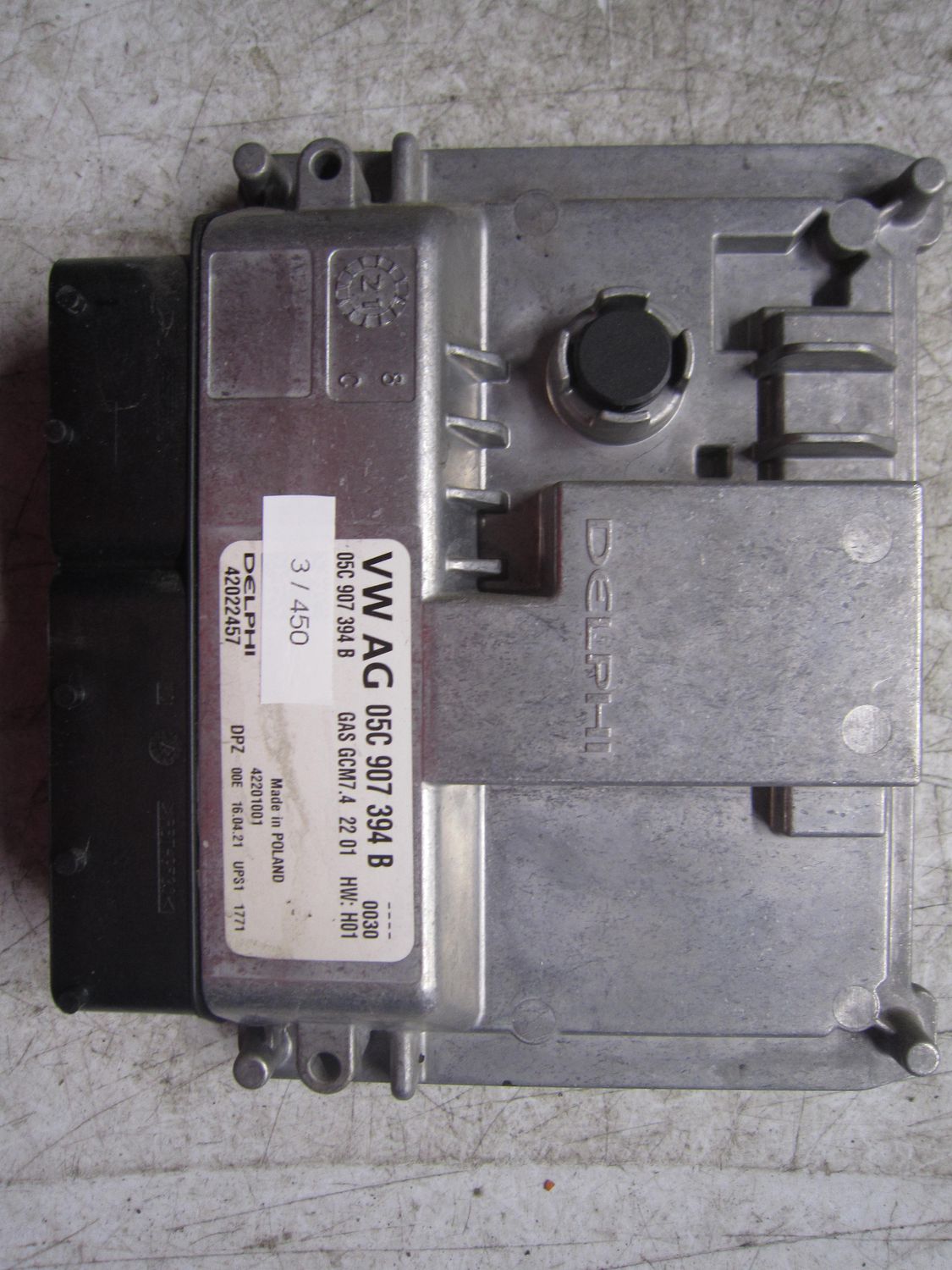 3-450 Centralina Motore Delphi 05C 907 394 B 05C907394B 42022457 GAS GCM7.4 HW: H01  VOLKSWAGEN Benzina GOLF